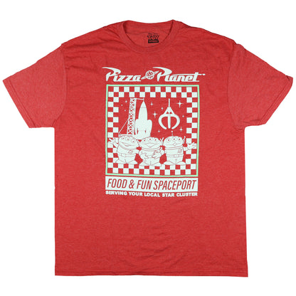 Disney Toy Story T-Shirt Men's Pizza Planet Food & Fun Spaceport Tee