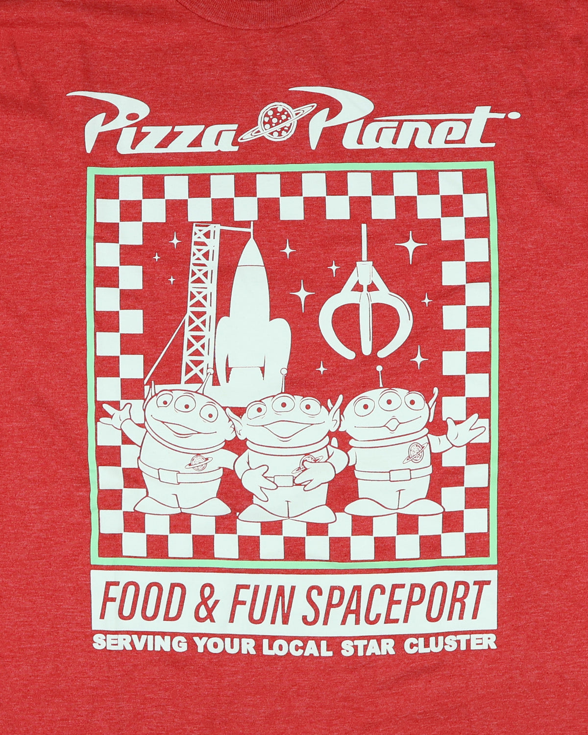 Disney Toy Story T-Shirt Men's Pizza Planet Food & Fun Spaceport Tee