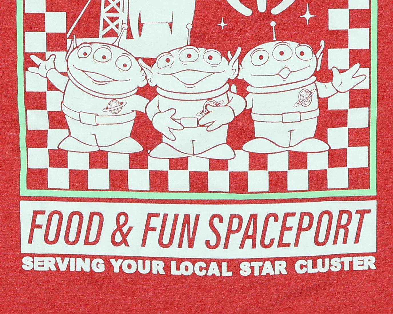 Disney Toy Story T-Shirt Men's Pizza Planet Food & Fun Spaceport Tee