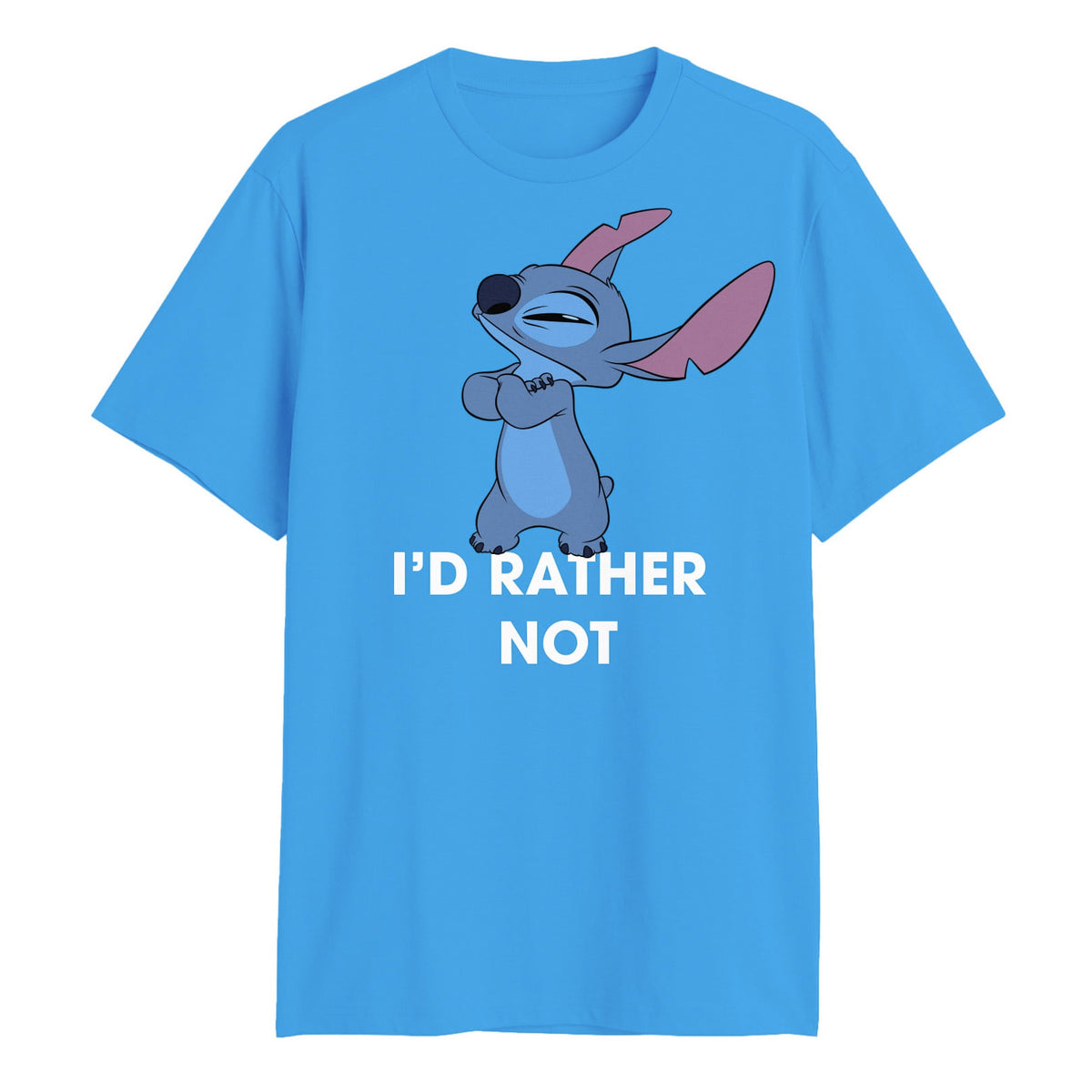 Disney Lilo and Stitch T-Shirt Men's I'd Rather Not Short Sleeve Tee