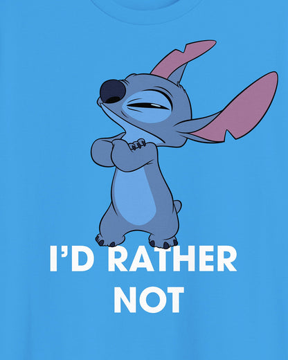 Disney Lilo and Stitch T-Shirt Men's I'd Rather Not Short Sleeve Tee