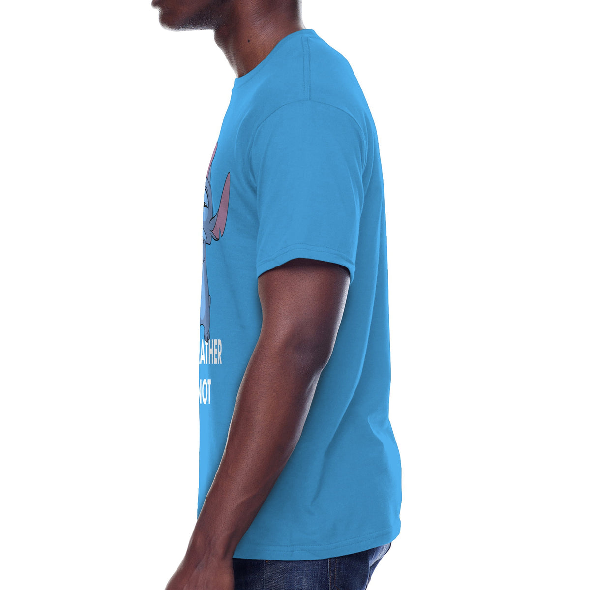 Disney Lilo and Stitch T-Shirt Men's I'd Rather Not Short Sleeve Tee