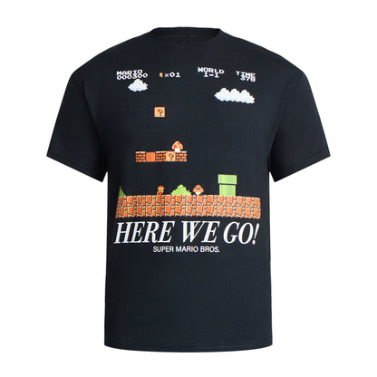 Super Mario Bros T-Shirt Men's Here We Go Short Sleeve Graphic Top