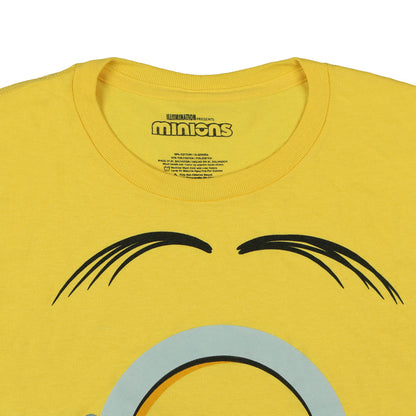 Minions T-Shirt Men's Character Face Costume Short Sleeve Graphic Tee