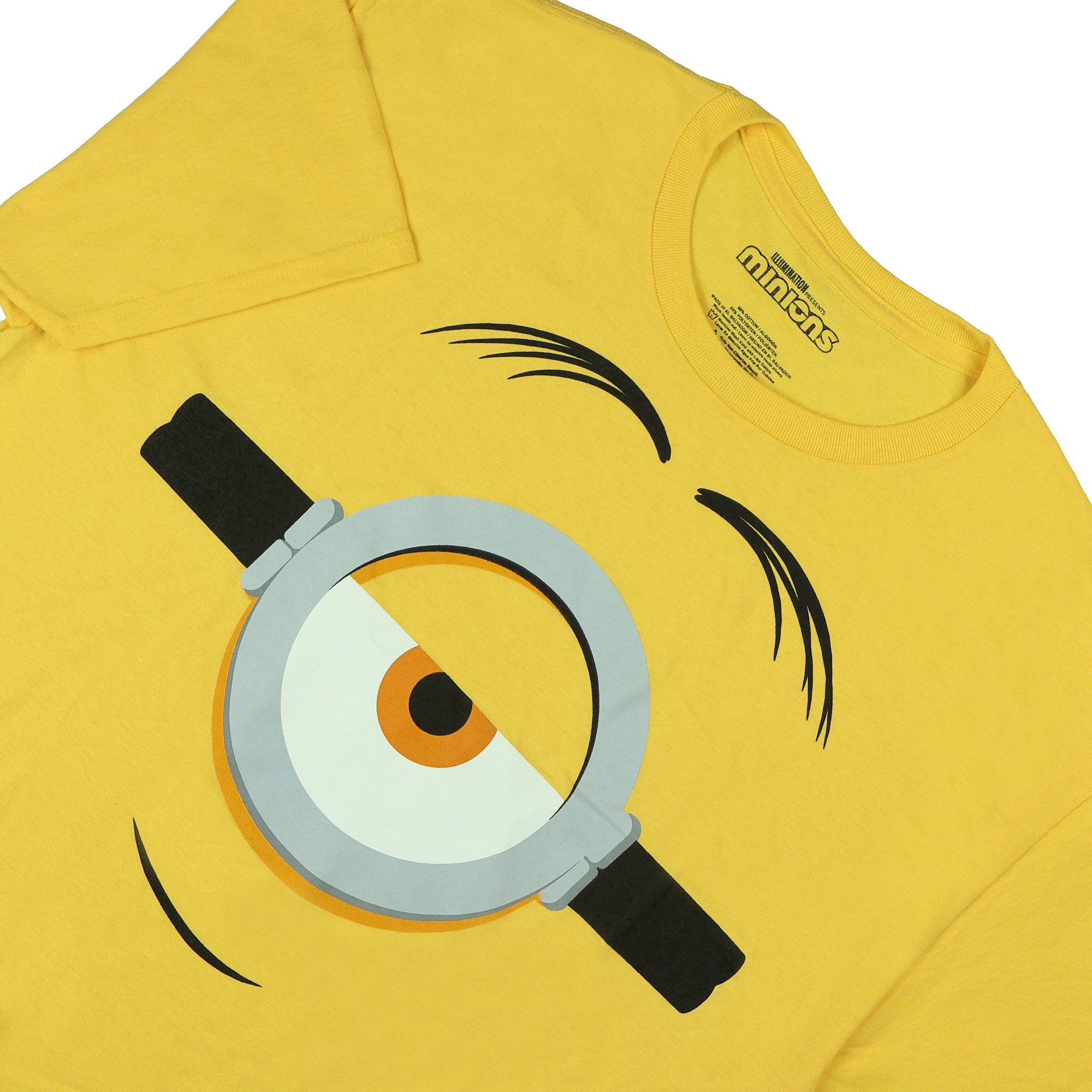 Minions T-Shirt Men's Character Face Costume Short Sleeve Graphic Tee