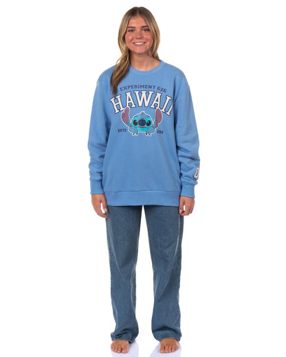 Disney Stitch Women's Experiment 626 Hawaii Pullover Crewneck Sweatshirt