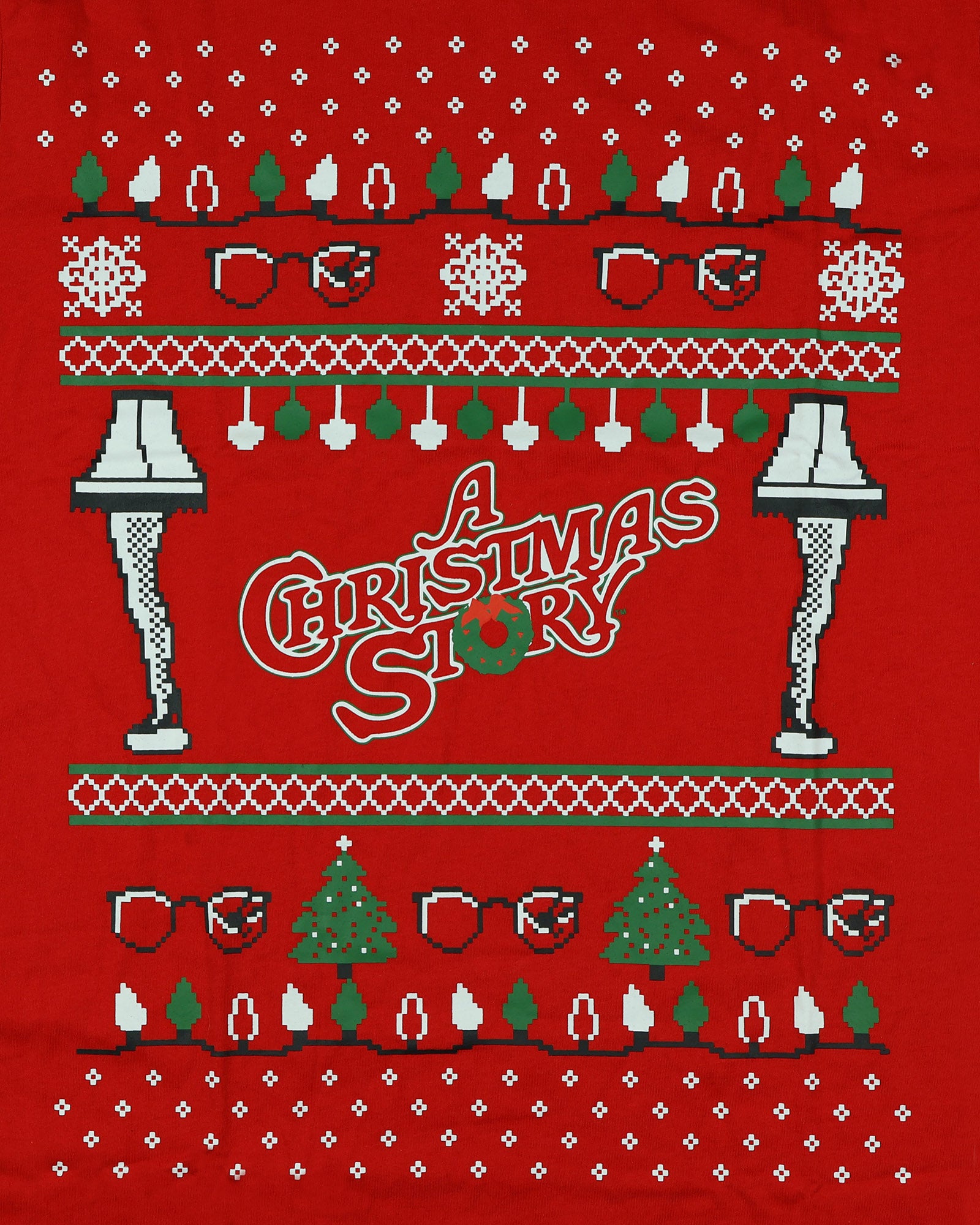 A Christmas Story T-Shirt Men's Icons Ugly Sweater Short Sleeve Top