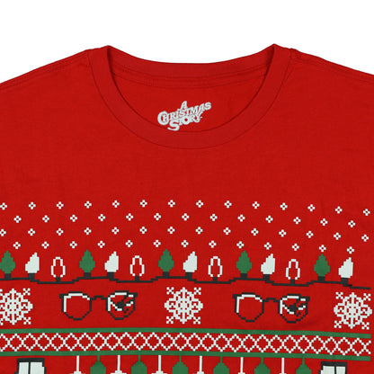 A Christmas Story T-Shirt Men's Icons Ugly Sweater Short Sleeve Top