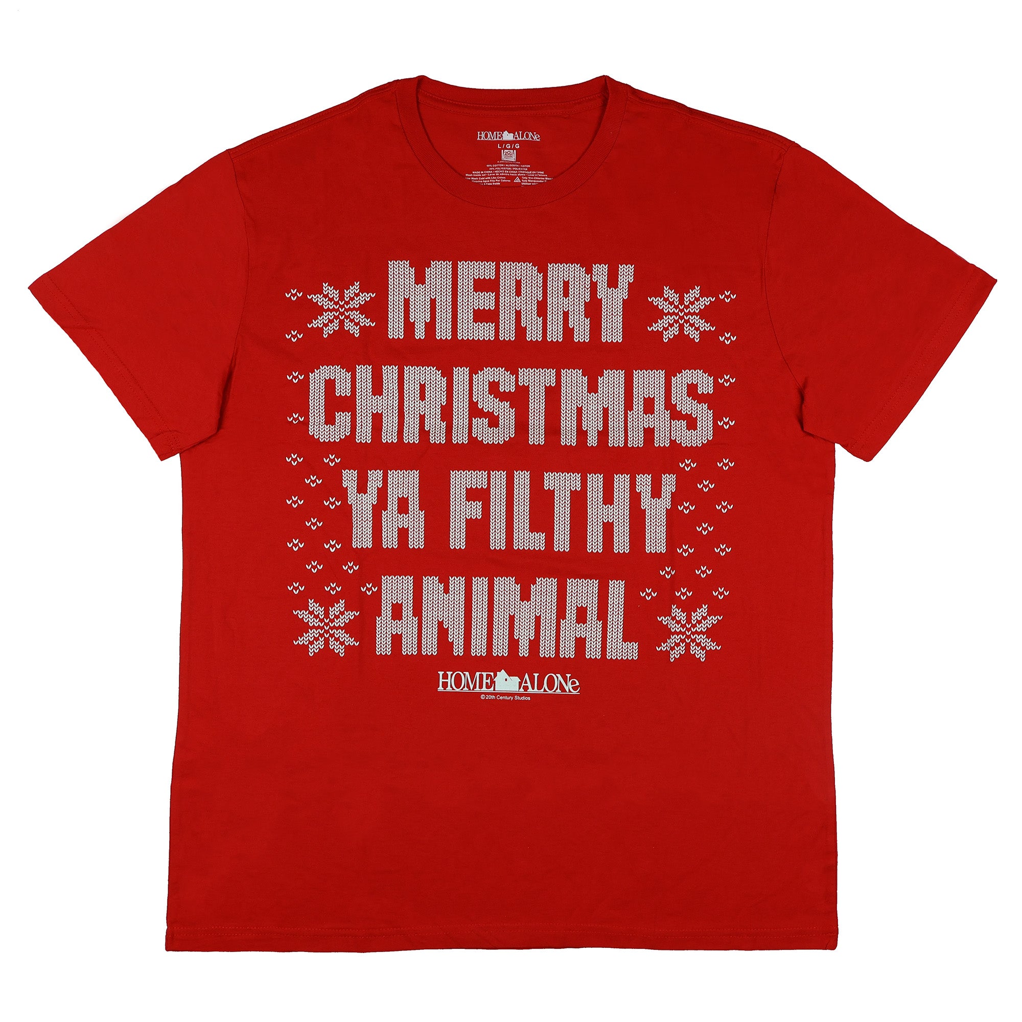 Home Alone Shirt Men's Merry Christmas Animal Short Sleeve Top