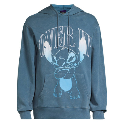 Disney Stitch Hoodie Men's Over It Character Design Pullover Sweatshirt