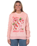 Strawberry Shortcake Sweatshirt Women's Sweet List Fleece Pullover