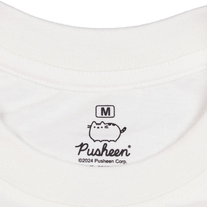 Catpusheeno Café Men's Graphic T-Shirt With Cute Cat & Dessert Print Tee