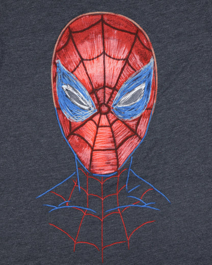 Marvel Spider-Man T-Shirt Boys' Graphic Superhero Face Short Sleeve Tee