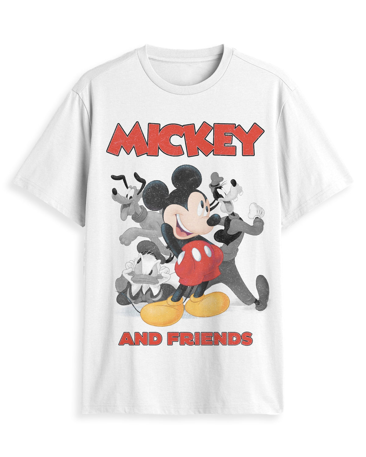 Disney's Mickey Mouse T-Shirt Men's with Donald, Pluto, and Goofy Tee