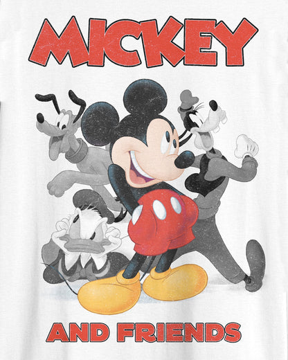Disney's Mickey Mouse T-Shirt Men's with Donald, Pluto, and Goofy Tee