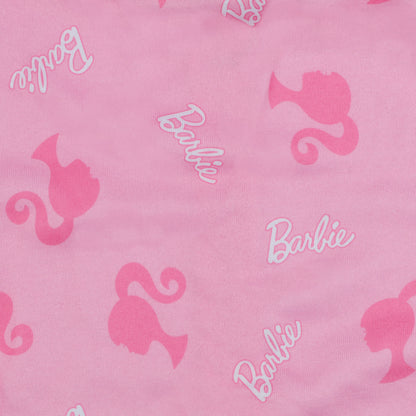 Barbie Hoodie Girls' Logo Design Full-Zip Hooded Sweatshirt