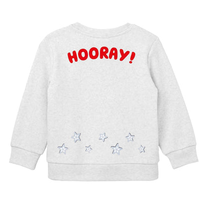 Bluey Boys' Toddler Sweatshirt Front Back Graphic Family Crowns and Hooray