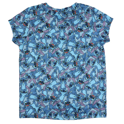 Disney Lilo And Stitch Shirt Women's Expressions AOP Short Sleeve Top