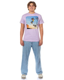 Disney Mickey Mouse T-Shirt Men's Sunset Slam Dunk Short Sleeve Tee