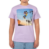 Disney Mickey Mouse T-Shirt Men's Sunset Slam Dunk Short Sleeve Tee