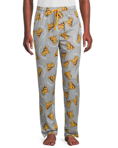 Garfield Men’s Sleep Bottoms I Hate Mondays Graphic Lounge Pajama Pants