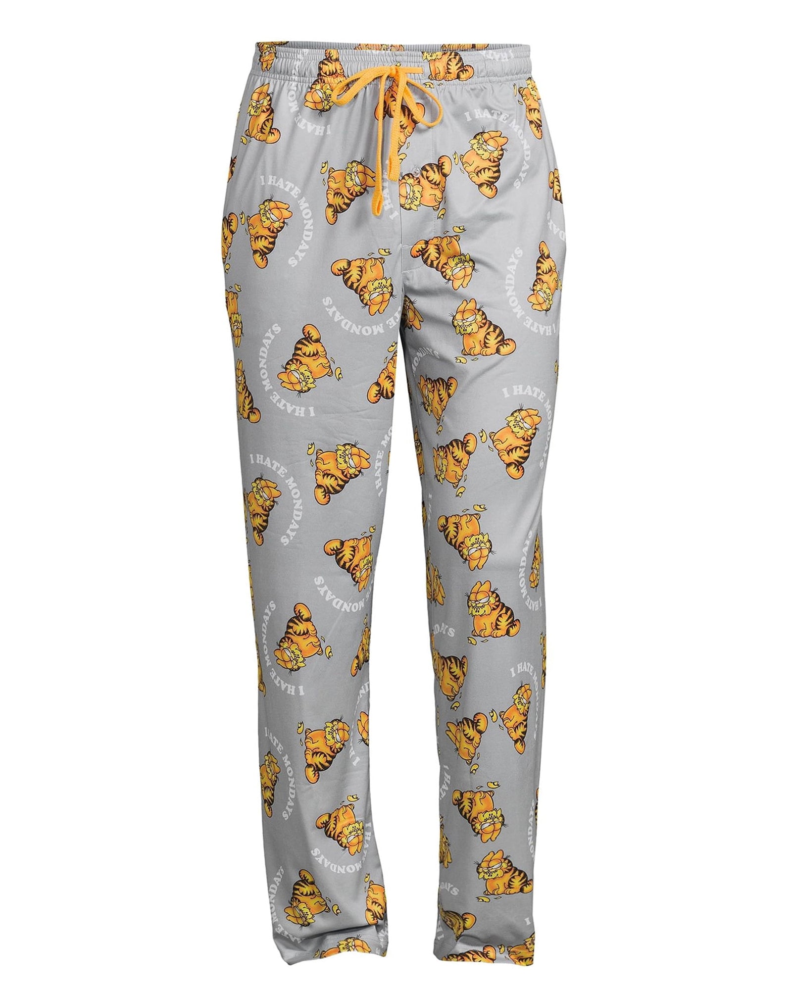Garfield Men’s Sleep Bottoms I Hate Mondays Graphic Lounge Pajama Pants