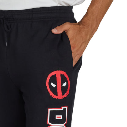 Marvel Deadpool Sweatpants Men's Logo Design Fleece Jogger Pants