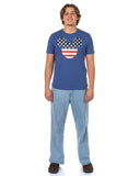 Mickey Mouse T-Shirt Men's American Flag Short Sleeve Graphic Top