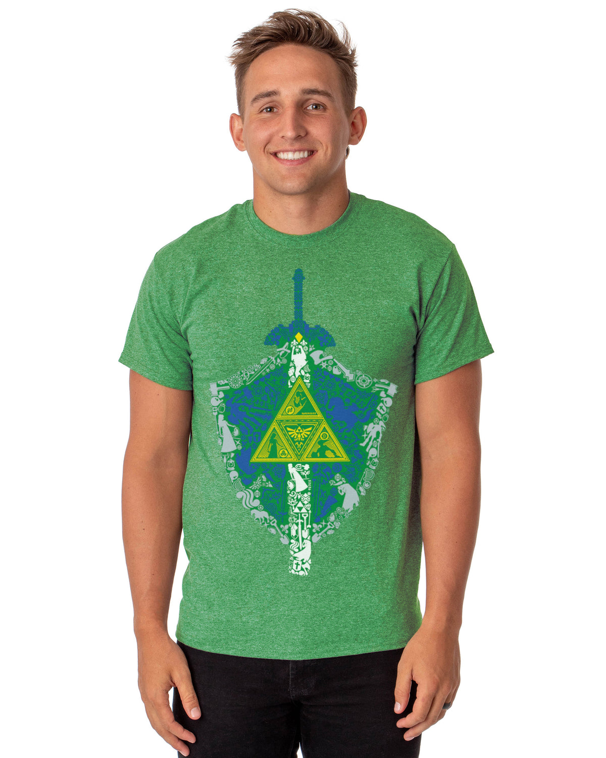 The Legend of Zelda T-Shirt Men's Triforce Graphic Short Sleeve Tee