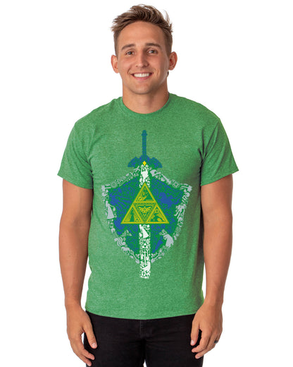 The Legend of Zelda T-Shirt Men's Triforce Graphic Short Sleeve Tee