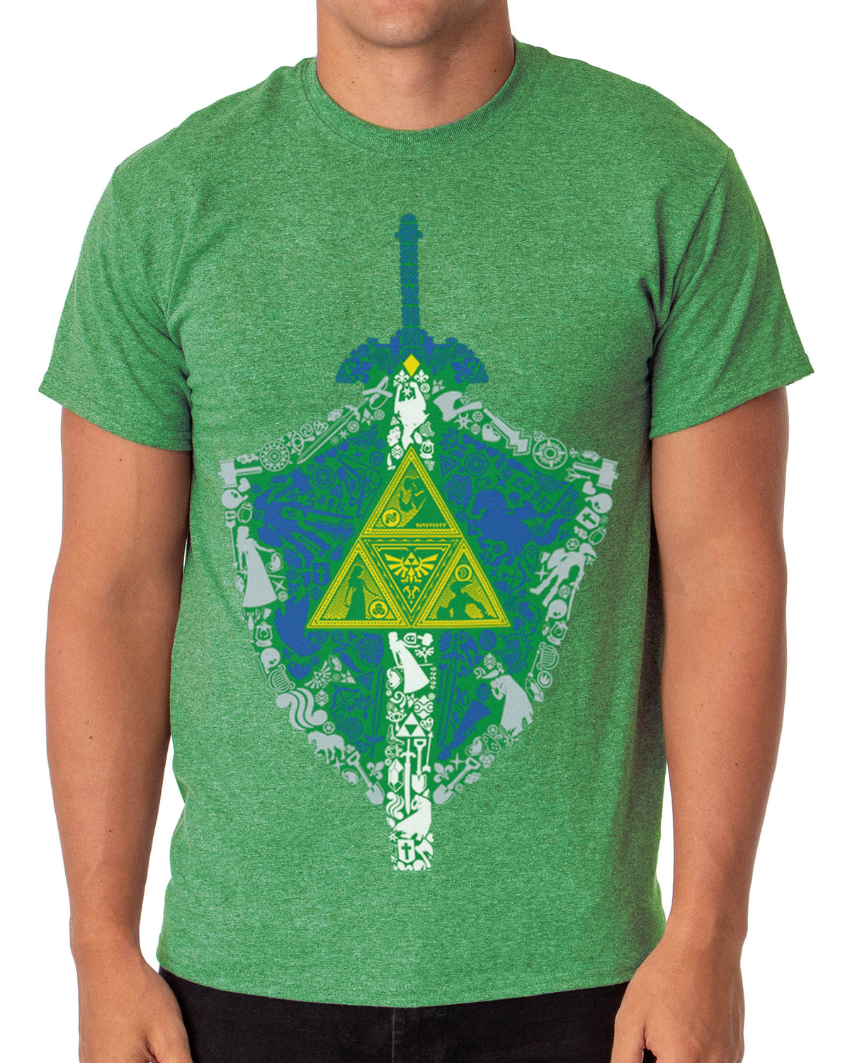 The Legend of Zelda T-Shirt Men's Triforce Graphic Short Sleeve Tee