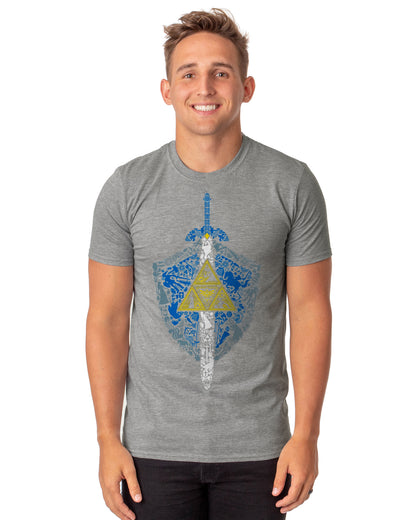 The Legend of Zelda T-Shirt Men's Triforce Graphic Short Sleeve Tee
