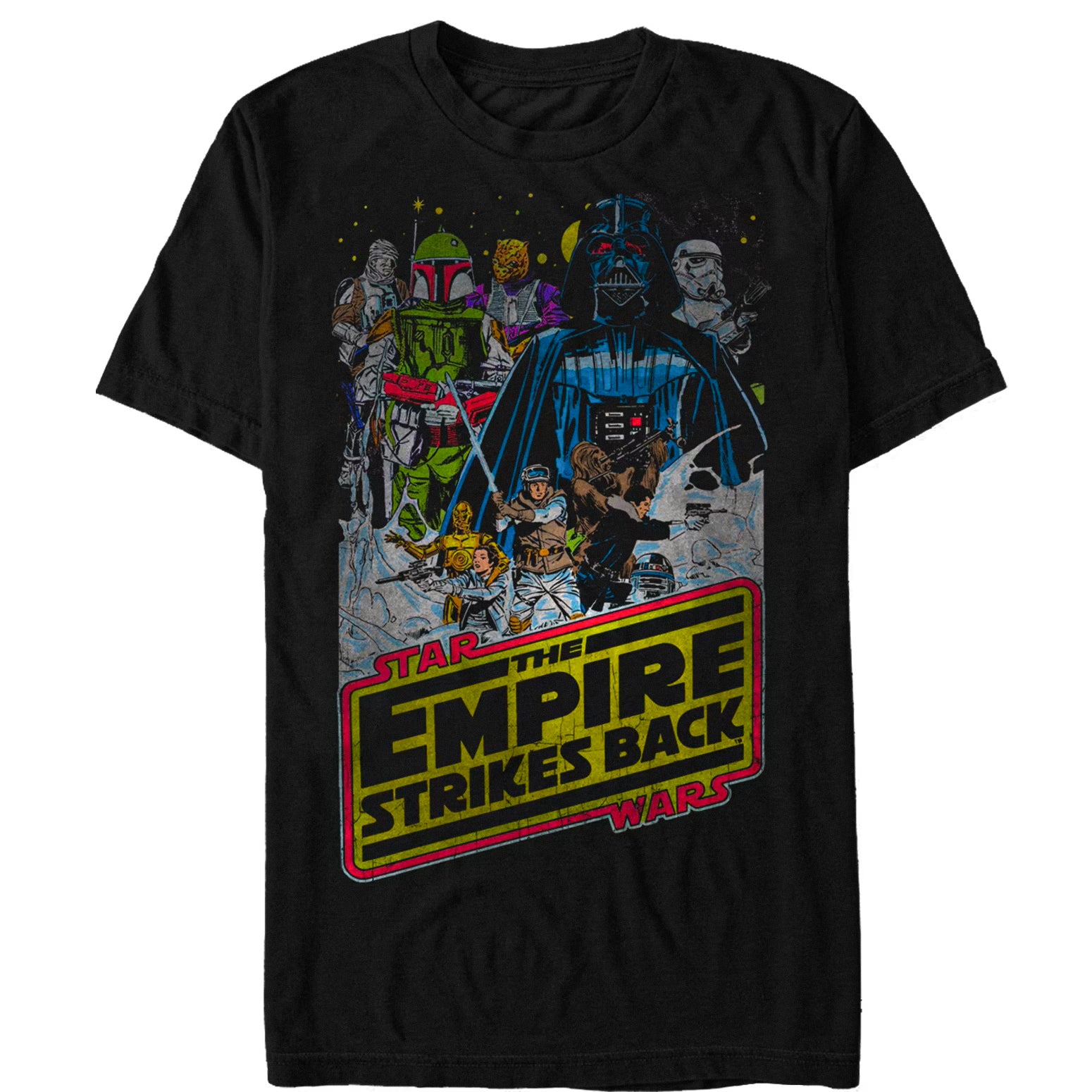 Star Wars T-Shirt Men's The Empire Strikes Back Throw Back Design Tee