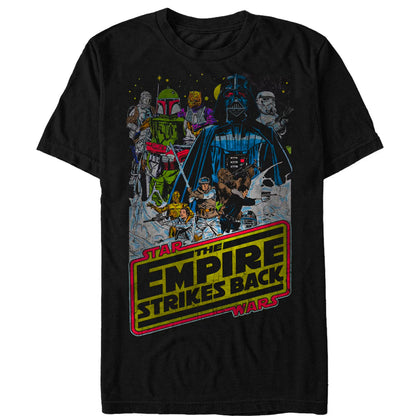 Star Wars T-Shirt Men's The Empire Strikes Back Throw Back Design Tee