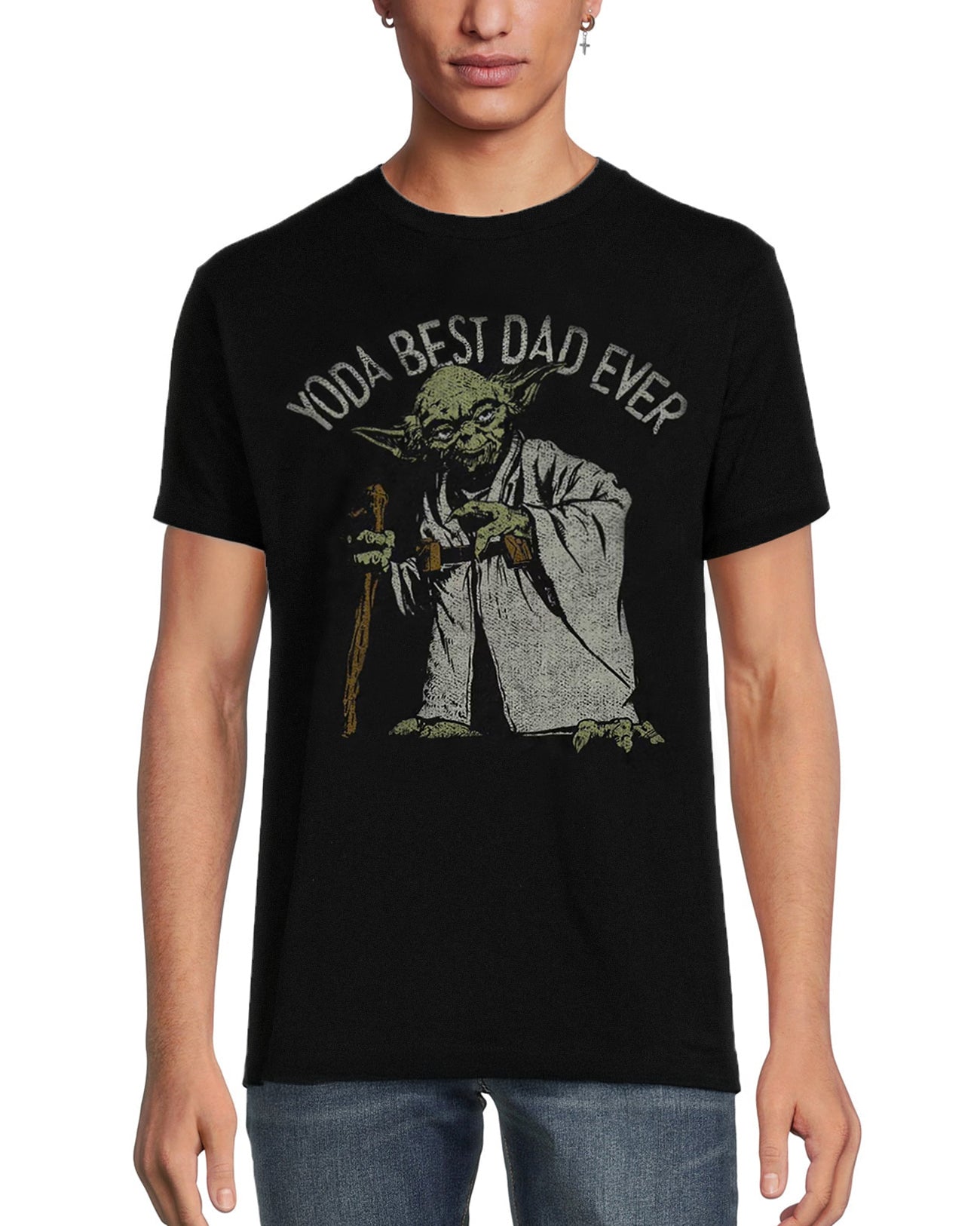 Star Wars T-Shirt Men's Yoda Best Dad Ever Graphic Short Sleeve Tee