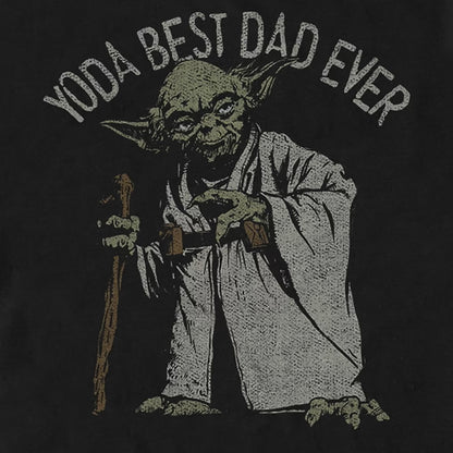 Star Wars T-Shirt Men's Yoda Best Dad Ever Graphic Short Sleeve Tee
