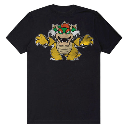 Super Mario T-Shirt Men's Bowser Pose Short Sleeve Graphic Top