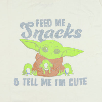 Disney The Mandalorian Shirt Grogu Feed Me Snacks Short Sleeve Crop Top