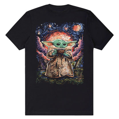 Star Wars The Mandalorian Shirt Men's Grogu Painting Short Sleeve Tee