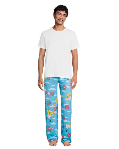 The Simpsons Pajama Pants Men's Homer Simpson In The Sky Lounge PJ Bottoms