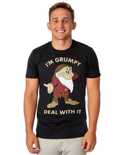 Disney Snow White Shirt Men's Im Grumpy Deal With It Short Sleeve Tee