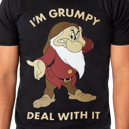 Disney Snow White Shirt Men's Im Grumpy Deal With It Short Sleeve Tee