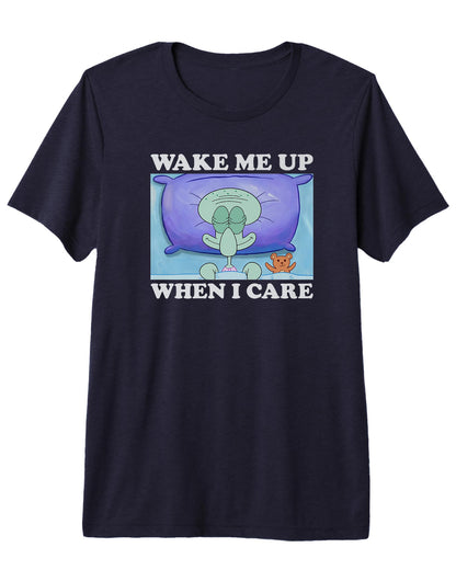SpongeBob Squarepants T-Shirt Women's Squidward Wake Me When I Care Tee