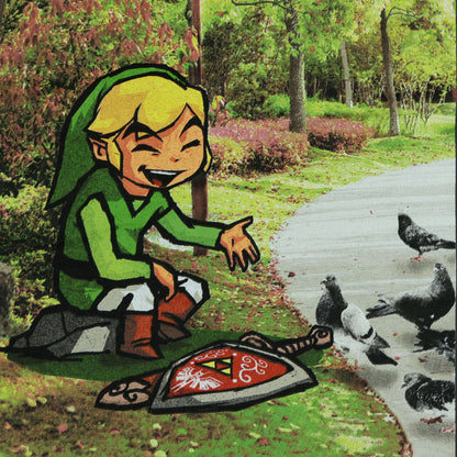 The Legend of Zelda T-Shirt Men's Link in The Park Short Sleeve Tee