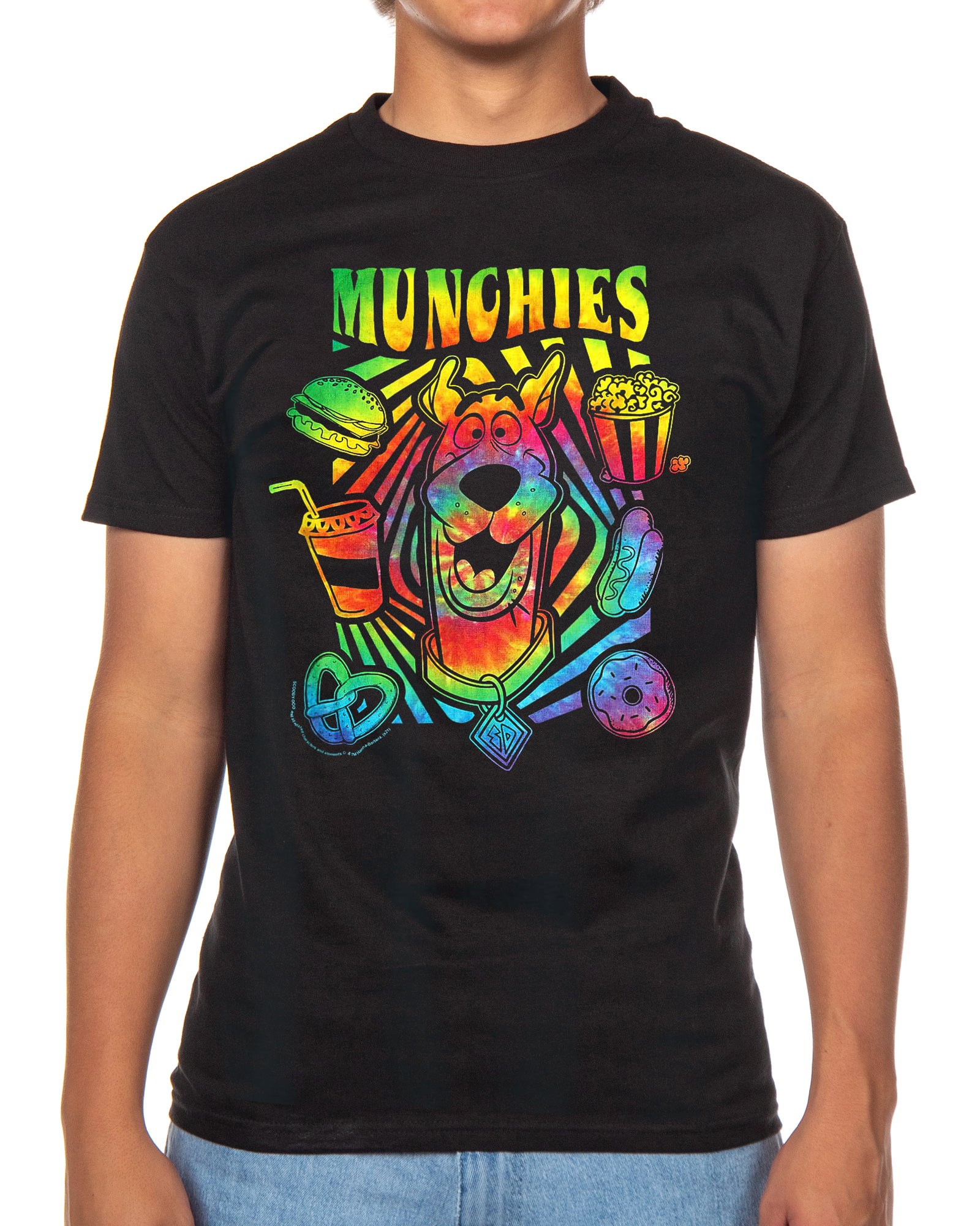 Scooby-Doo T-shirt Men's Tie-Dyed Munchies Print Short Sleeve Tee