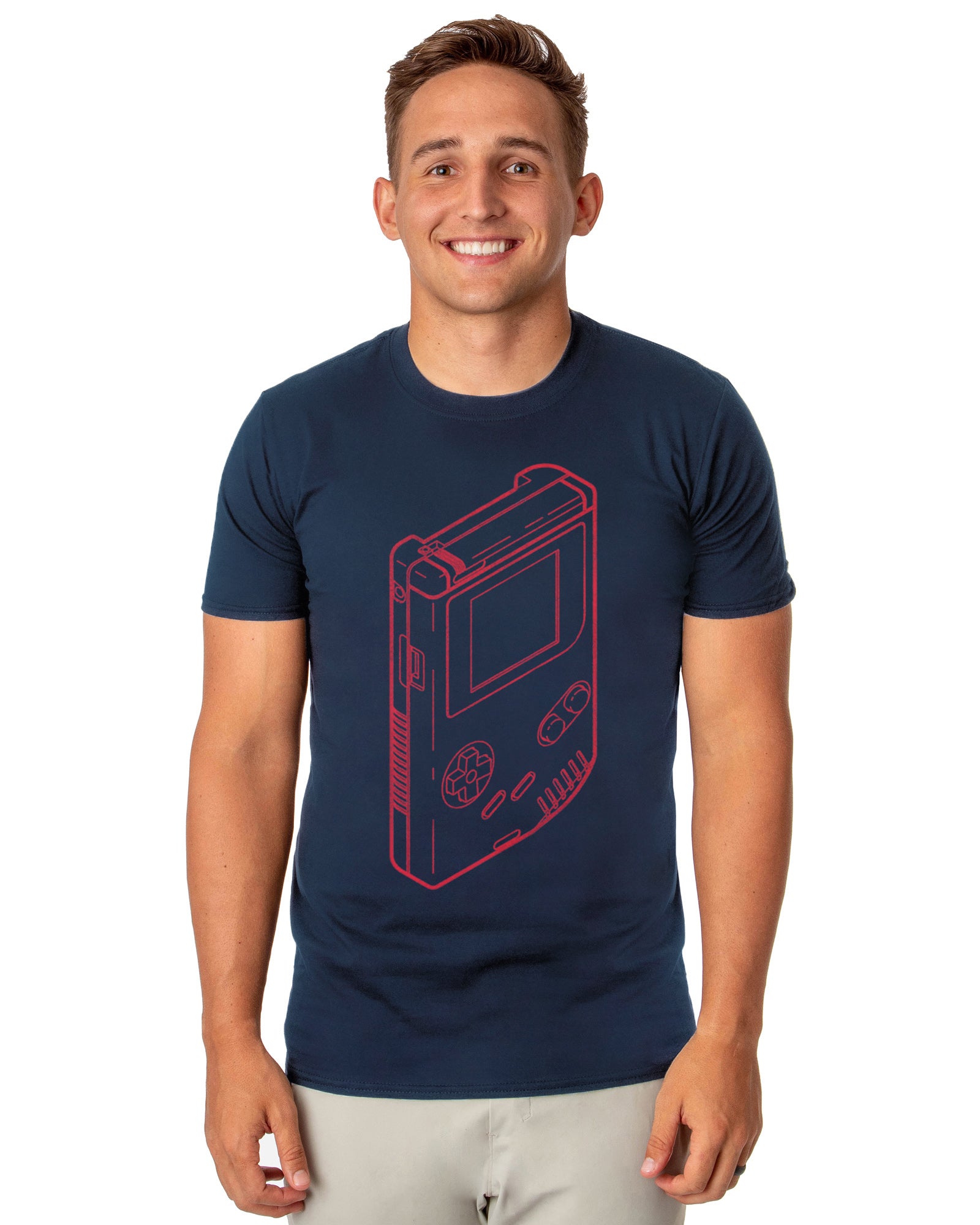 Nintendo Game Boy T-Shirt Men's Simple Sketch Design Short Sleeve Tee