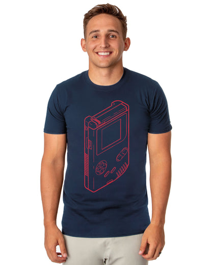 Nintendo Game Boy T-Shirt Men's Simple Sketch Design Short Sleeve Tee