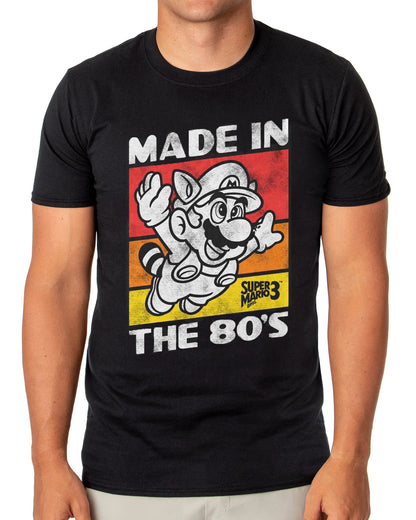 Super Mario Bros 3 Shirt Men's Mad In the 80s Short Sleeve Graphic Tee