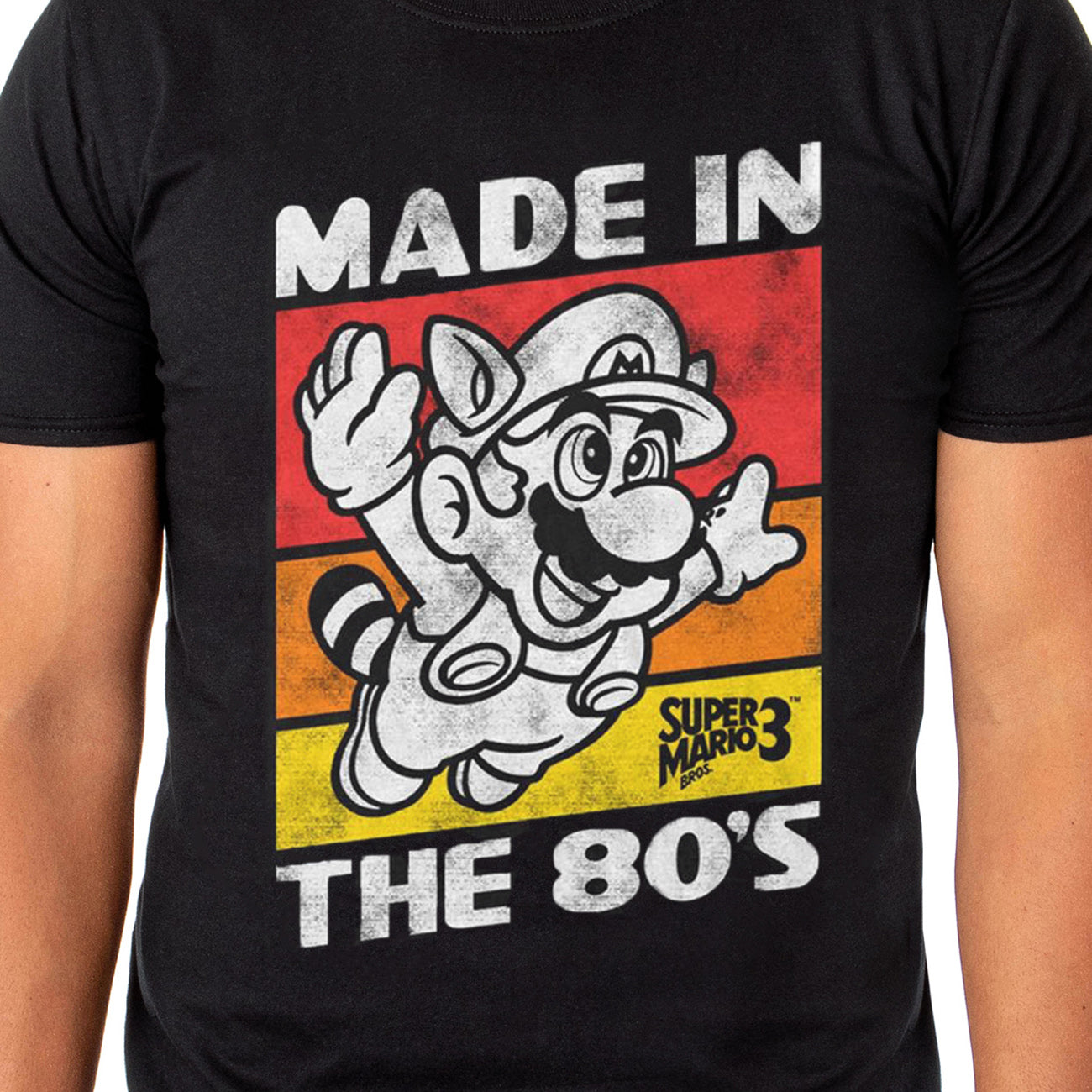 Super Mario Bros 3 Shirt Men's Mad In the 80s Short Sleeve Graphic Tee