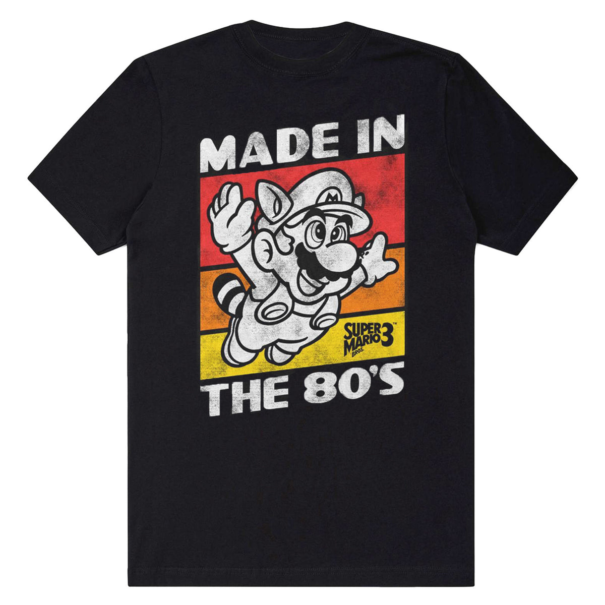 Super Mario Bros 3 Shirt Men's Mad In the 80s Short Sleeve Graphic Tee